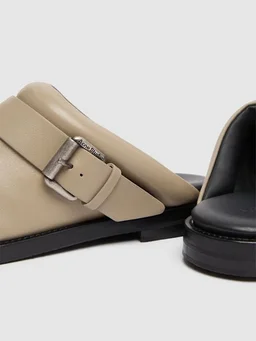 Acne Studios Mules with buckle and rounded toe in 100% Lamb, photo 4 of 5 from LUISAVIAROMA