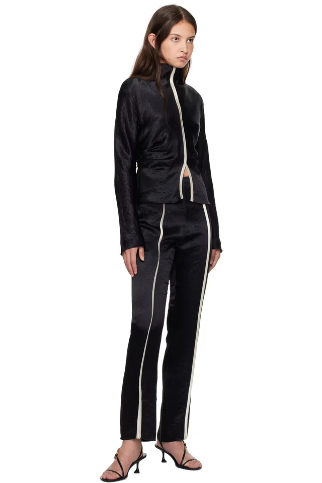 Nanushka Black Ratana Trousers, photo 4 of 4 from SSENSE