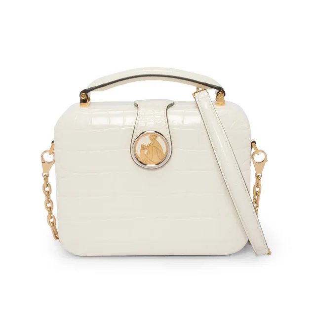 Lanvin Croc Embossed Bento Box Top Handle Bag from Blue Spinach