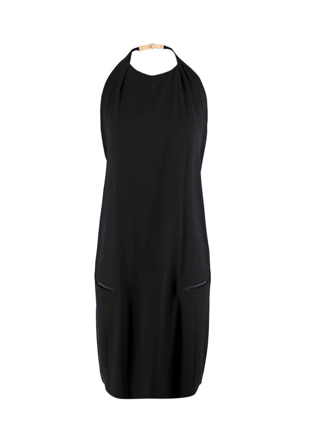 Celine Black Halterneck Open-back Dress in Black from HEWI