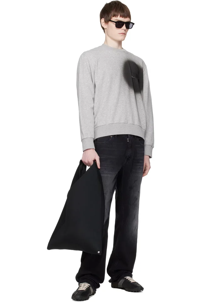 MM6 Maison Margiela Black Straight-Leg Jeans, photo 4 of 4 from SSENSE
