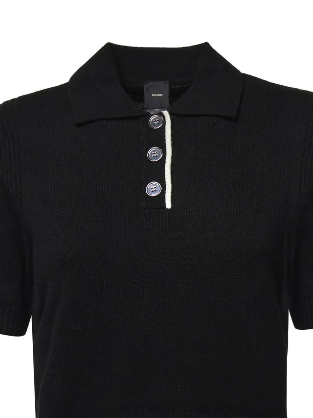 Pinko Short Sleeved Buttoned Polo Jumper, photo 3 of 3 from SENSER