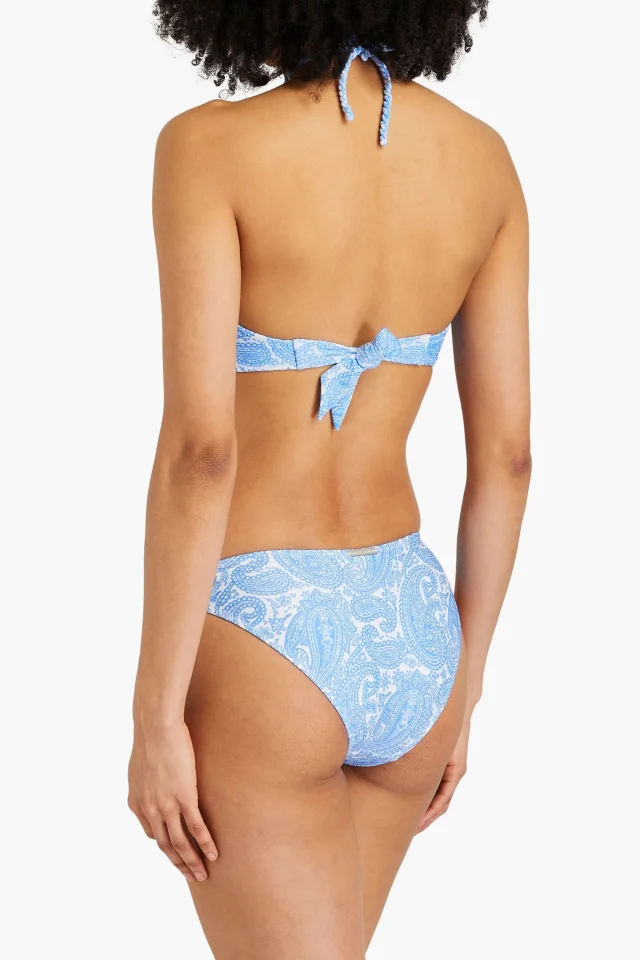 Heidi Klein Paisley-print stretch-piqué bikini briefs in Blue, photo 3 of 4 from THE OUTNET