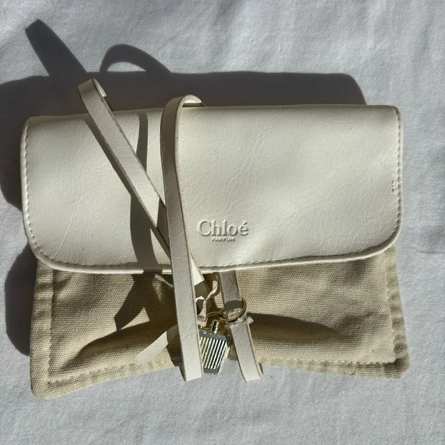 Chloé Chlo Cream And Beige Cosmetic Pouch in White Canvas from Poshmark, photo 1 of 1
