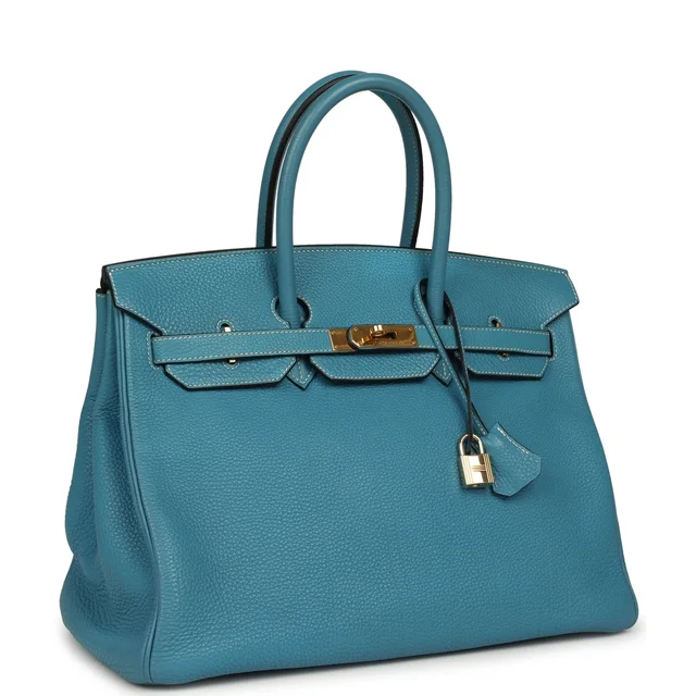 Hermès Vintage Birkin 35 Blue Jean Togo Gold Hardware in Blue Togo leather from Madison Avenue Couture, photo 2 of 2