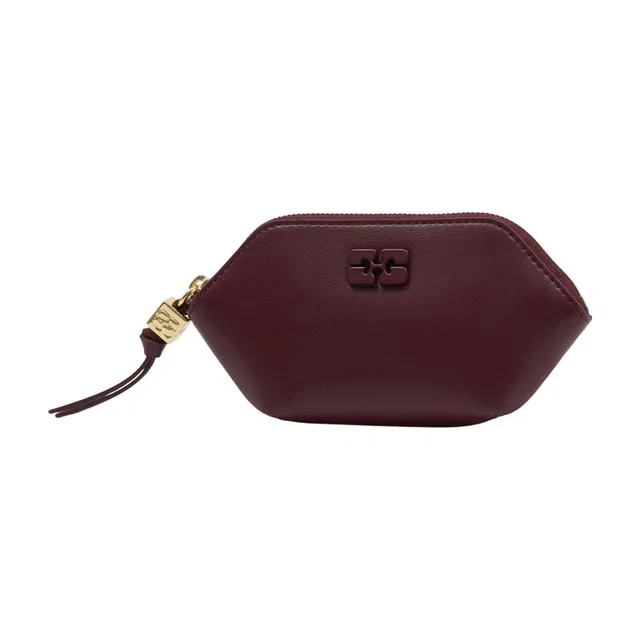 GANNI Bou Coin Purse — Burgundy Lambskin Purses in Burgundy Lambskin from HEWI