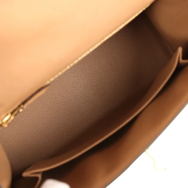 Hermès Kelly Sellier 25 Chai Ostrich Gold Hardware in Beige Exotic from Madison Avenue Couture, photo 3 of 3