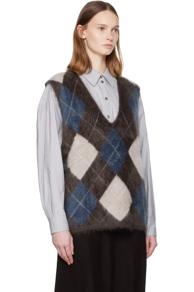 LISA YANG Brown Amelly Sweater Vest, photo 2 of 4 from SSENSE