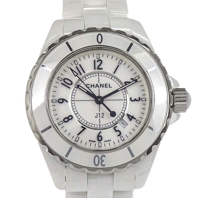 Chanel J12 33mm Ref.H0968 Quartz Watch Ceramic White in White Ceramic from AMORE Vintage Tokyo