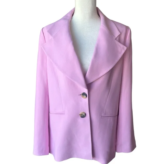 Khaite Women’s Blazer Size 12 Career Designer in pink Silk from Poshmark