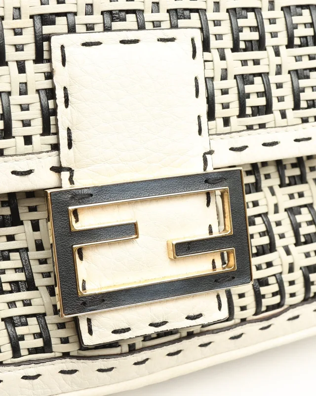 Fendi Zucchino Baguette Woven Bag in Woven leather from A Retro Tale, photo 6 of 9