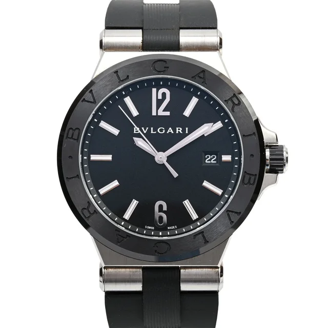 Bvlgari Diagono Watch DG42SC Automatic Black in Black from VINTAGE QOO TOKYO