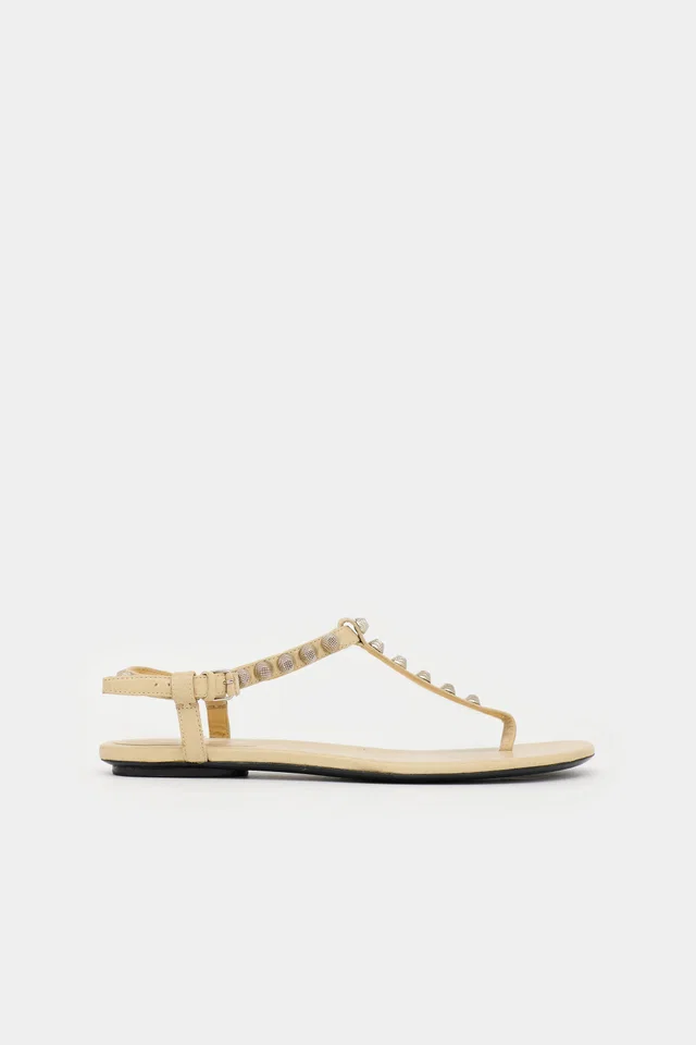 Balenciaga City Thong Sandal in Leather from VSP Consignment