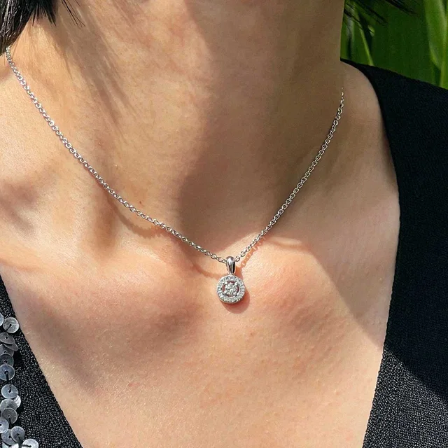 18K Diamond Bvlgari Necklace Silver in Silver from VINTAGE QOO TOKYO