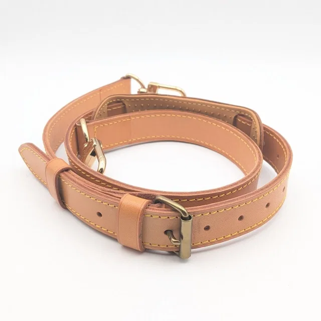 Louis Vuitton Shoulder Strap Vachetta Leather Adjustable Gold Keepall in Gold Leather from The Reluxe