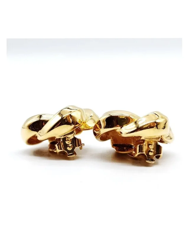 Givenchy Vintage Gold Tone Knot Clip-On Earrings Statement Designer Jewelry in gold from Poshmark, photo 3 of 10