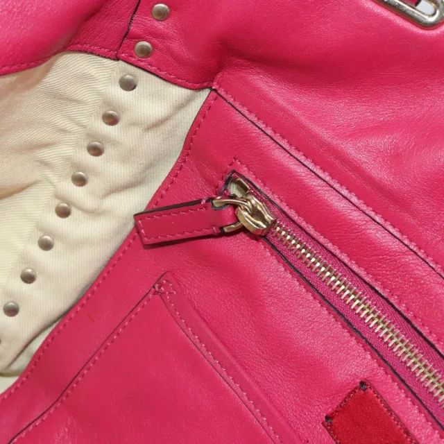 Valentino Garavani Rockstud Tote Soft Leather Pink Bag in Pink Leather from HEWI, photo 20 of 24