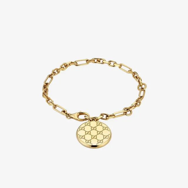 Gucci Gg Logo Chain Bracelet — Gold Brass Bracelets in Gold from HEWI, photo 2 of 3