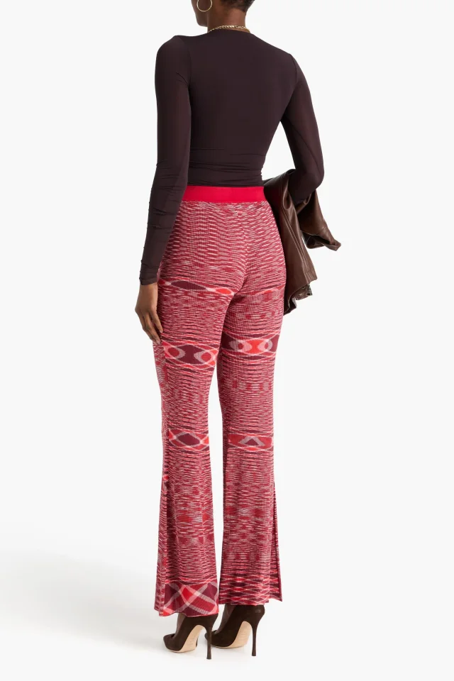 Missoni Space-Dyed Ribbed Silk Flared Pants, photo 3 of 4 from THE OUTNET