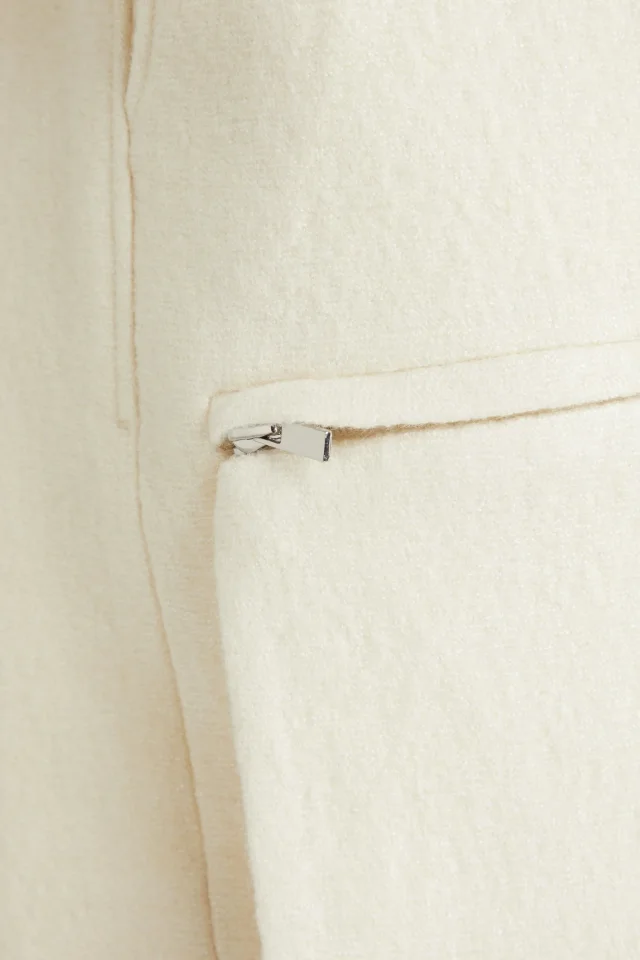 Tibi Brushed Wool-Blend Tailored Mini Skirt in Ivory, photo 4 of 4 from THE OUTNET
