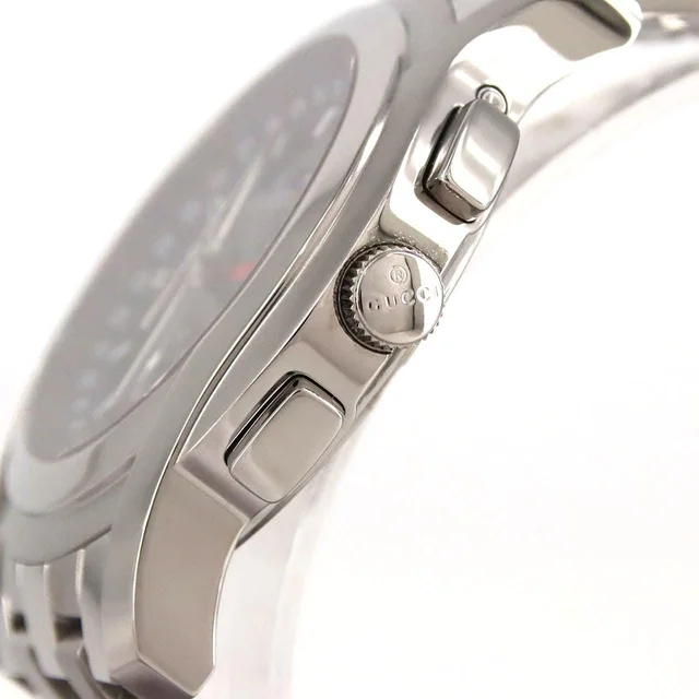 [Unserviced - Value Price] Gucci 5500CHRONO/YA055206 SS Quartz in Dial color: black Case: stainless steel Bracelet: stainless steel from KOMEHYO, photo 4 of 6