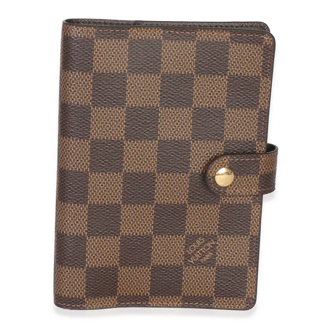 Louis Vuitton Damier Ebene Canvas Small Ring Agenda Cover in Brown Canvas from myGemma