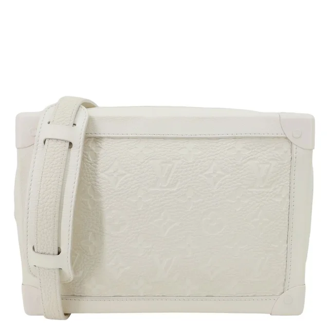Louis Vuitton Solar Ray Soft Trunk Monogram Taurillon Embossed Leather Crossbody Bag White in White Leather from Dallas Designer Handbags
