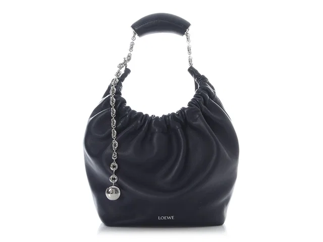 Loewe Small Navy Squeeze Bag in Navy Leather from Ann's Fabulous Finds