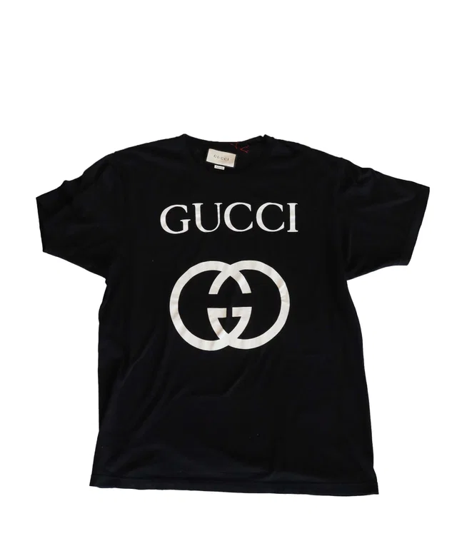 Gucci Black Logo Tshirt in Black from Luxury Promise