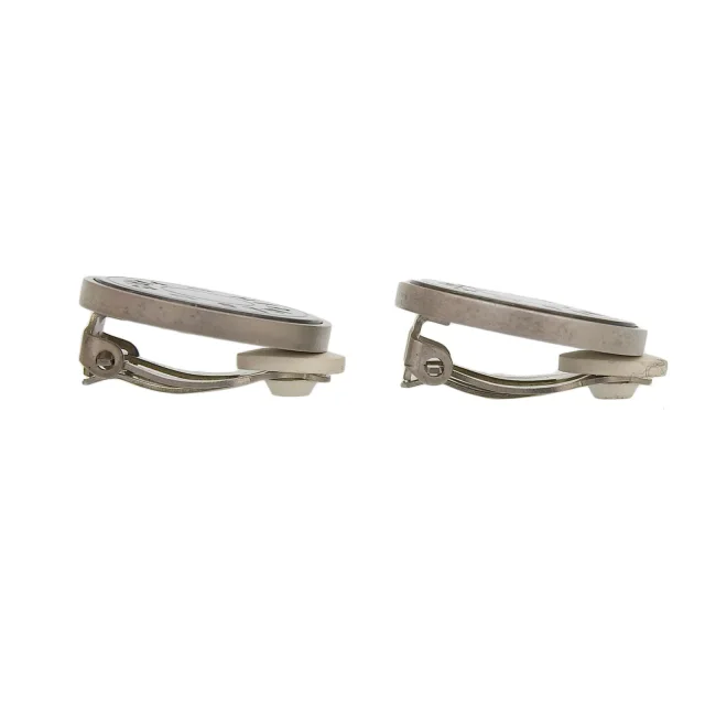 Hermès Shell Earrings in Silver from LuxUness, photo 5 of 7