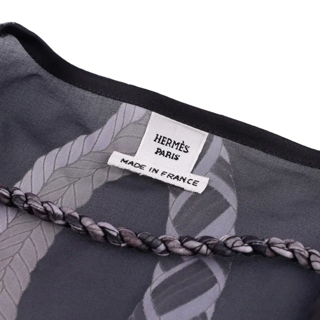 Hermès Palefroi Remix Short Tunic Caftan Top in Woven leather from HEWI