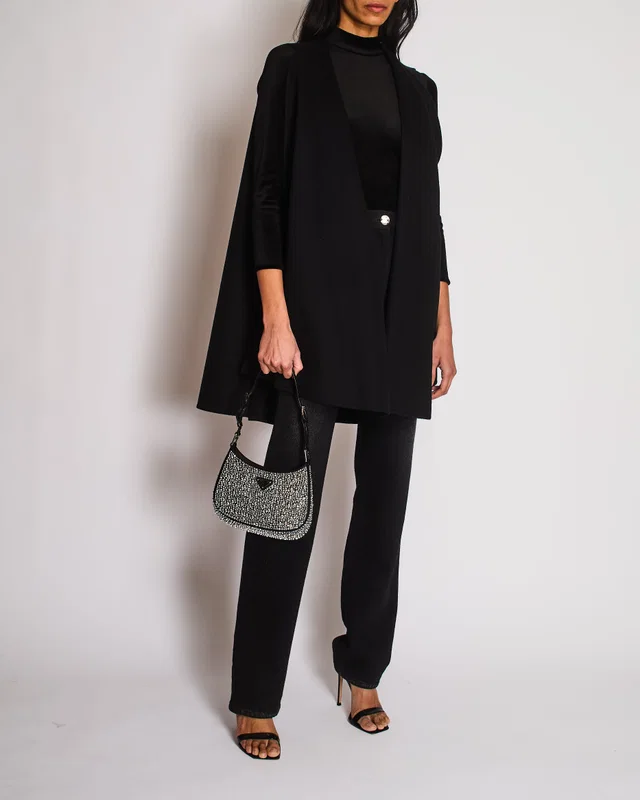 Valentino Garavani Black Wool Cape Size IT 38 (UK 6) in Black Wool from Sellier