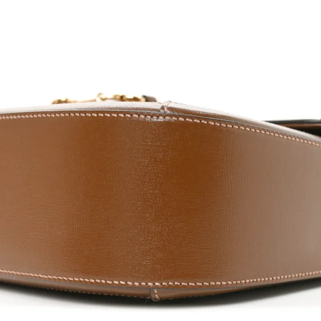 Gucci GG Supreme Monogram Azalea Calfskin Web Medium Horsebit 1955 Shoulder Bag Beige Ebony Brown… in Brown Calfskin from FASHIONPHILE, photo 10 of 10