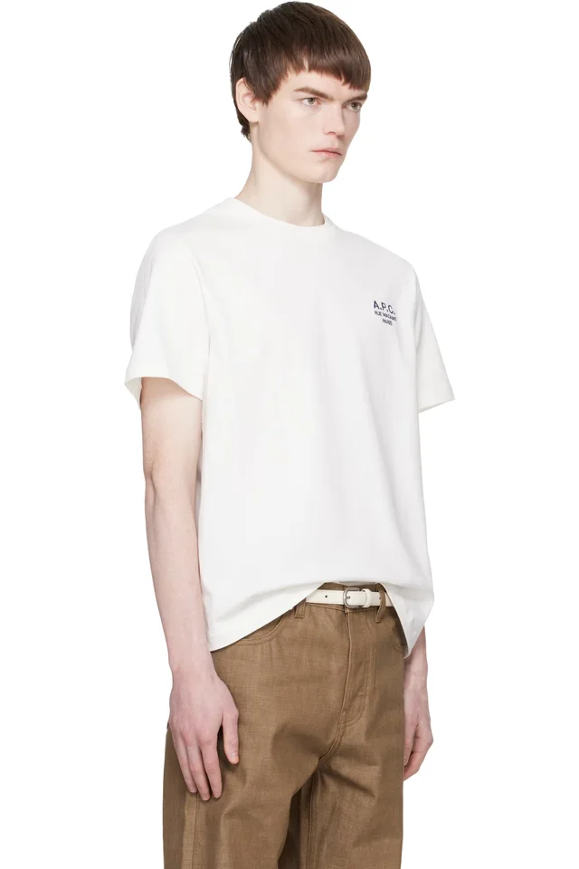 A.P.C. White Standard 'Rue Madame' T-shirt, photo 2 of 3 from SSENSE