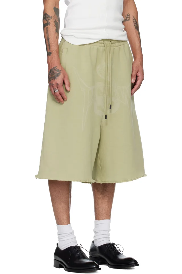 LU'U DAN Green Zoku Shorts, photo 2 of 2 from SSENSE