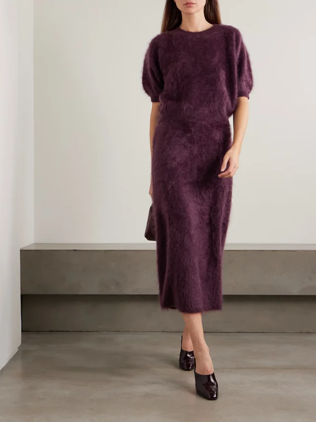 LISA YANG Asta brushed-cashmere midi skirt, photo 2 of 2 from NET-A-PORTER (Canada)