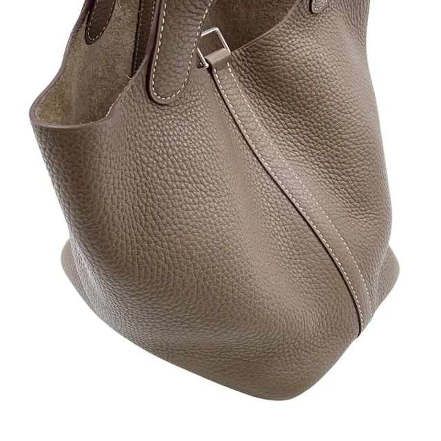 Hermès Picotin Lock Etoupe Taurillon Clemence Size PM in Taupe Clemence leather from GALLERY RARE, photo 9 of 12