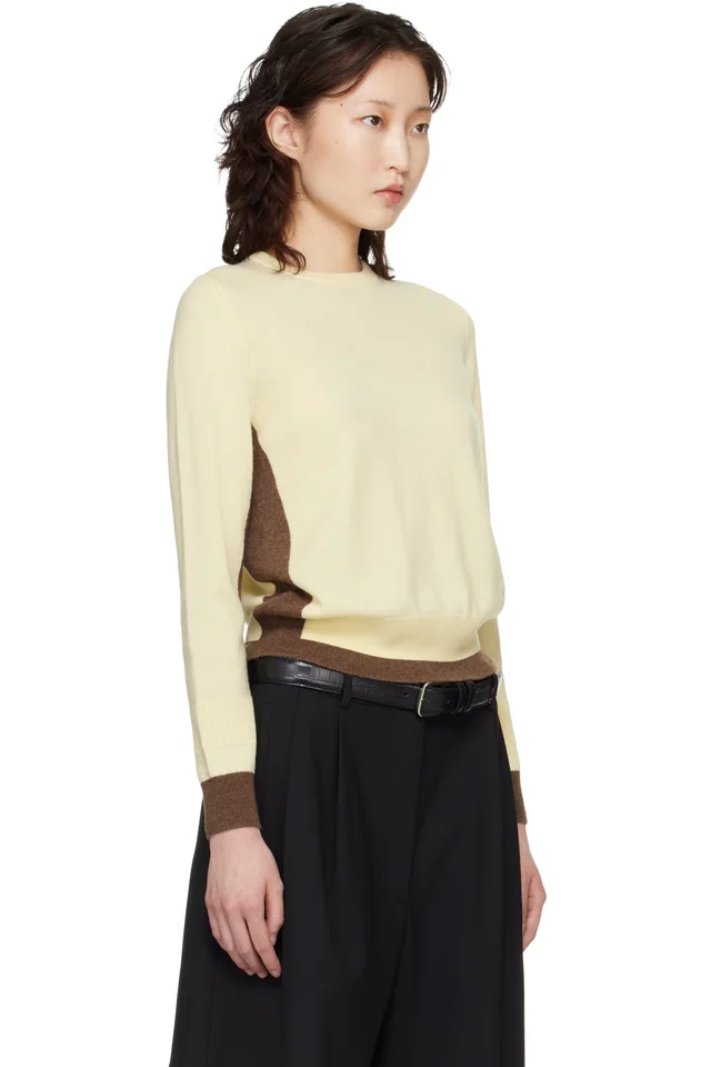 B.B. Wallace Yellow & Brown Hockney Sweater, photo 2 of 4 from SSENSE