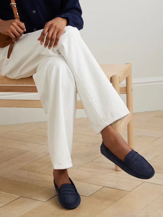 TOD'S Gommino suede loafers in Blue, photo 2 of 2 from NET-A-PORTER (Canada)