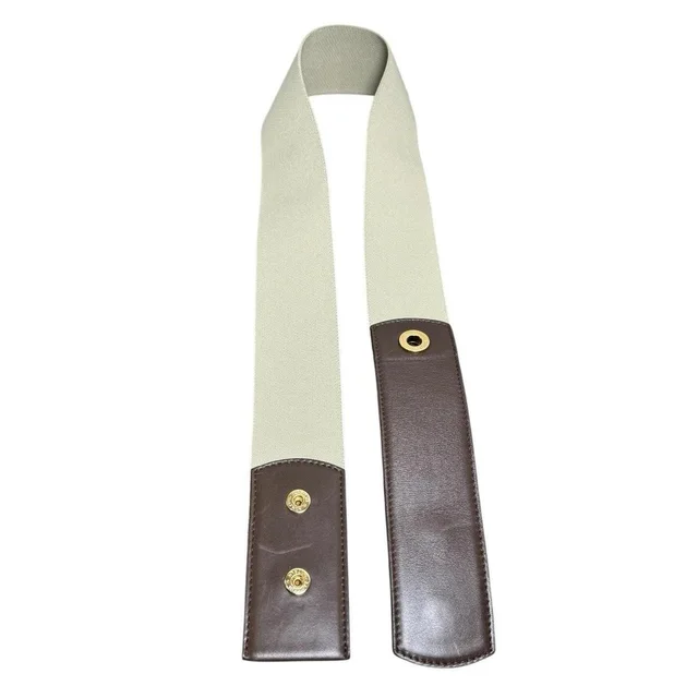 Loro Piana Women's Belt - Brown/Cream in brown|red from Depop, photo 1 of 1