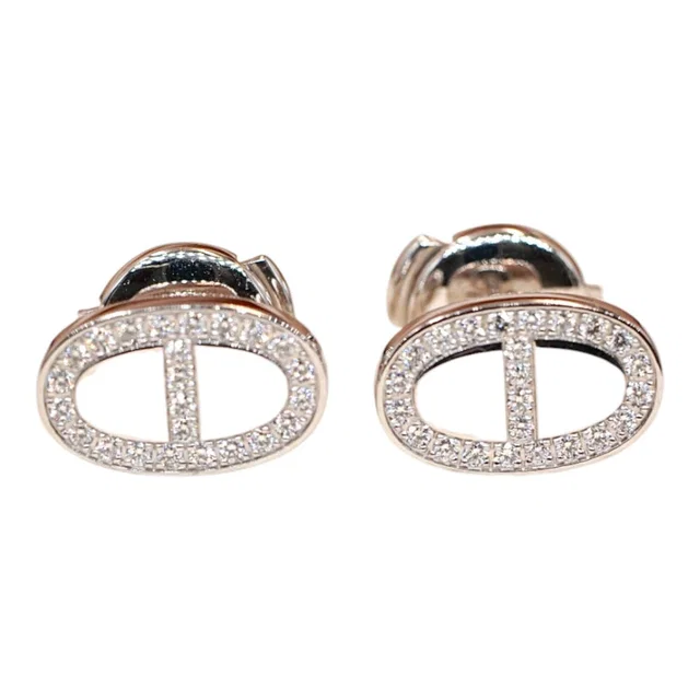 Hermès Chaine D’ancre Diamond Earrings in 18K Gold in Gold from Luxury Promise