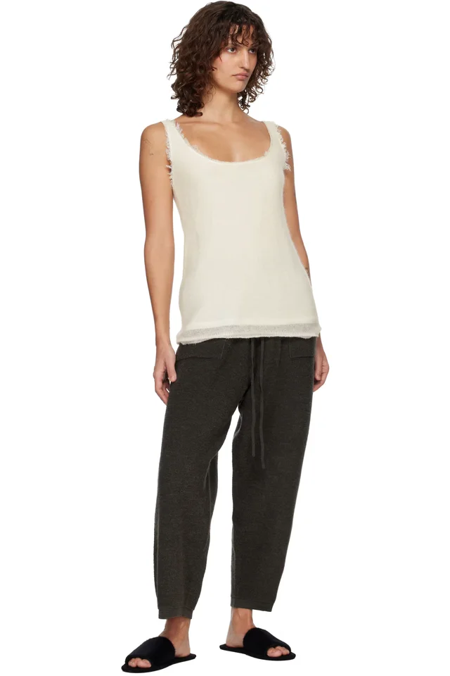 Lauren Manoogian Gray Fine Terry Lounge Pants, photo 4 of 4 from SSENSE