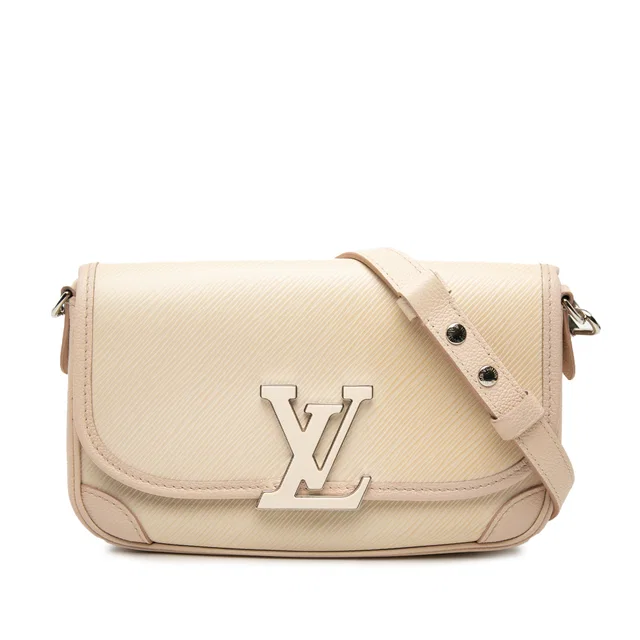 White Louis Vuitton Epi Buci Crossbody Bag in White Leather from Designer Revival
