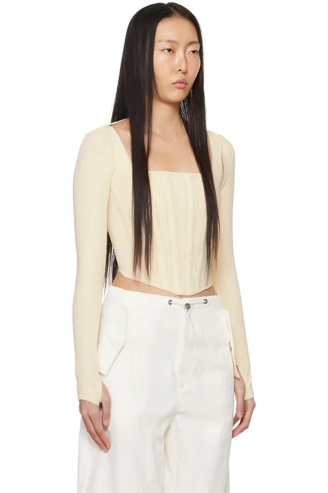 Dion Lee Beige Bolero Tank Top, photo 2 of 5 from SSENSE