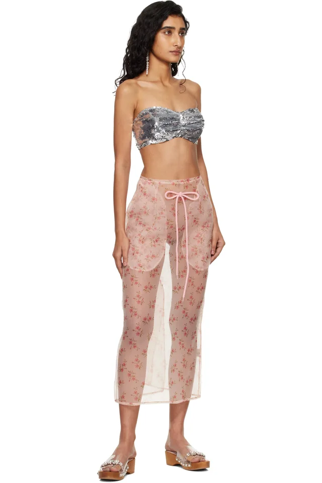 Simone Rocha Transparent Embellished Scalloped Wooden Heeled Sandals, photo 5 of 5 from SSENSE
