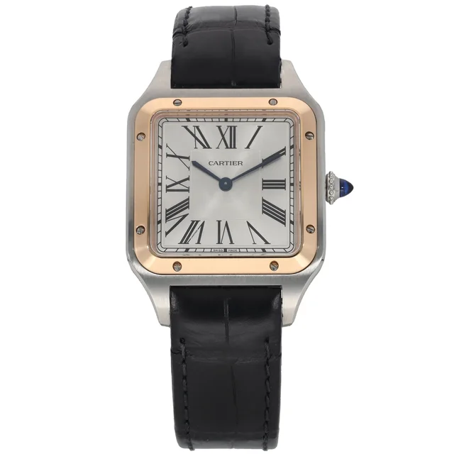 Cartier Santos Dumont W2SA0011 32mm Bi-Colour Watch in Leather from H&T