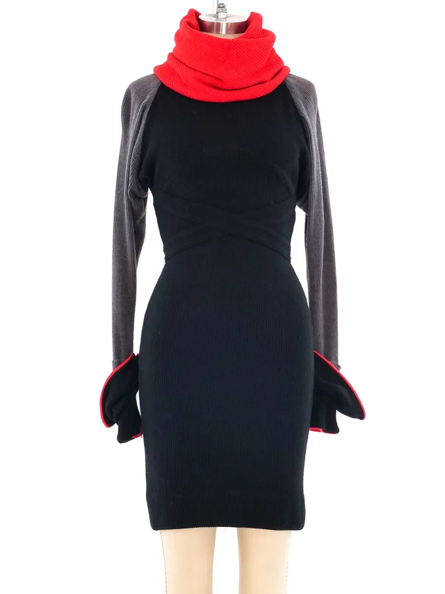 Chloé Colorblock Knit Sweater Dress from Arcade Vintage