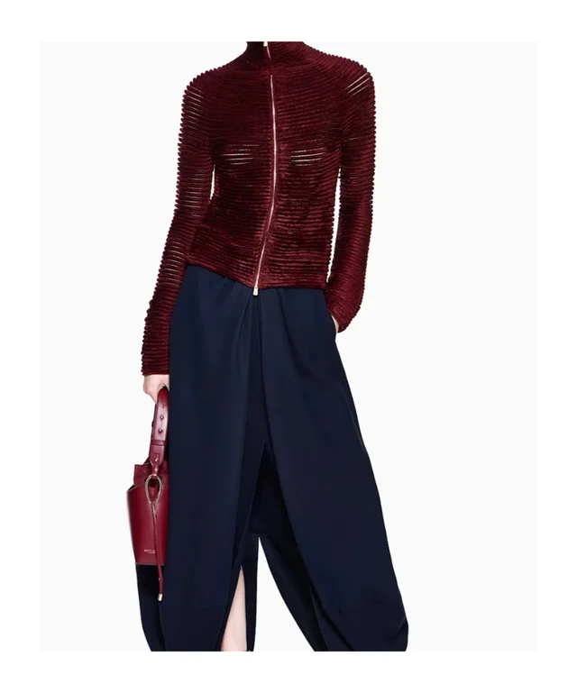 Giorgio Armani Ottoman jacket slim with seamless kimono sleeves and zip, photo 4 of 4 from SENSER