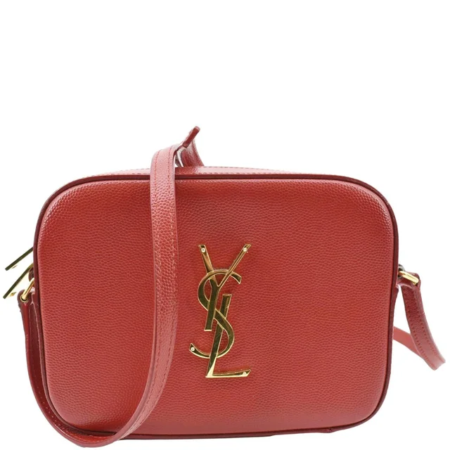 Saint Laurent Leather Crossbody Camera Bag Red in Red Leather from Dallas Designer Handbags