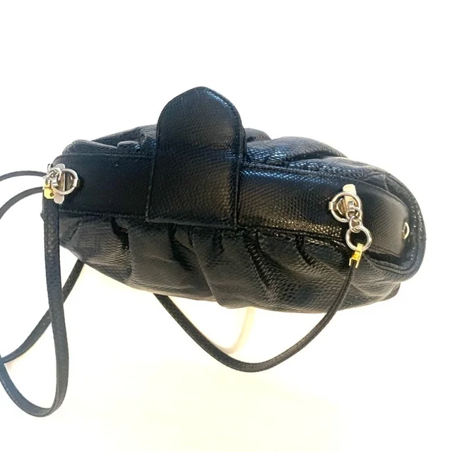 Judith Leiber Vintage Lizard Mini Crossbody Bag And Clutch, Black in black Lizard from Poshmark, photo 7 of 11